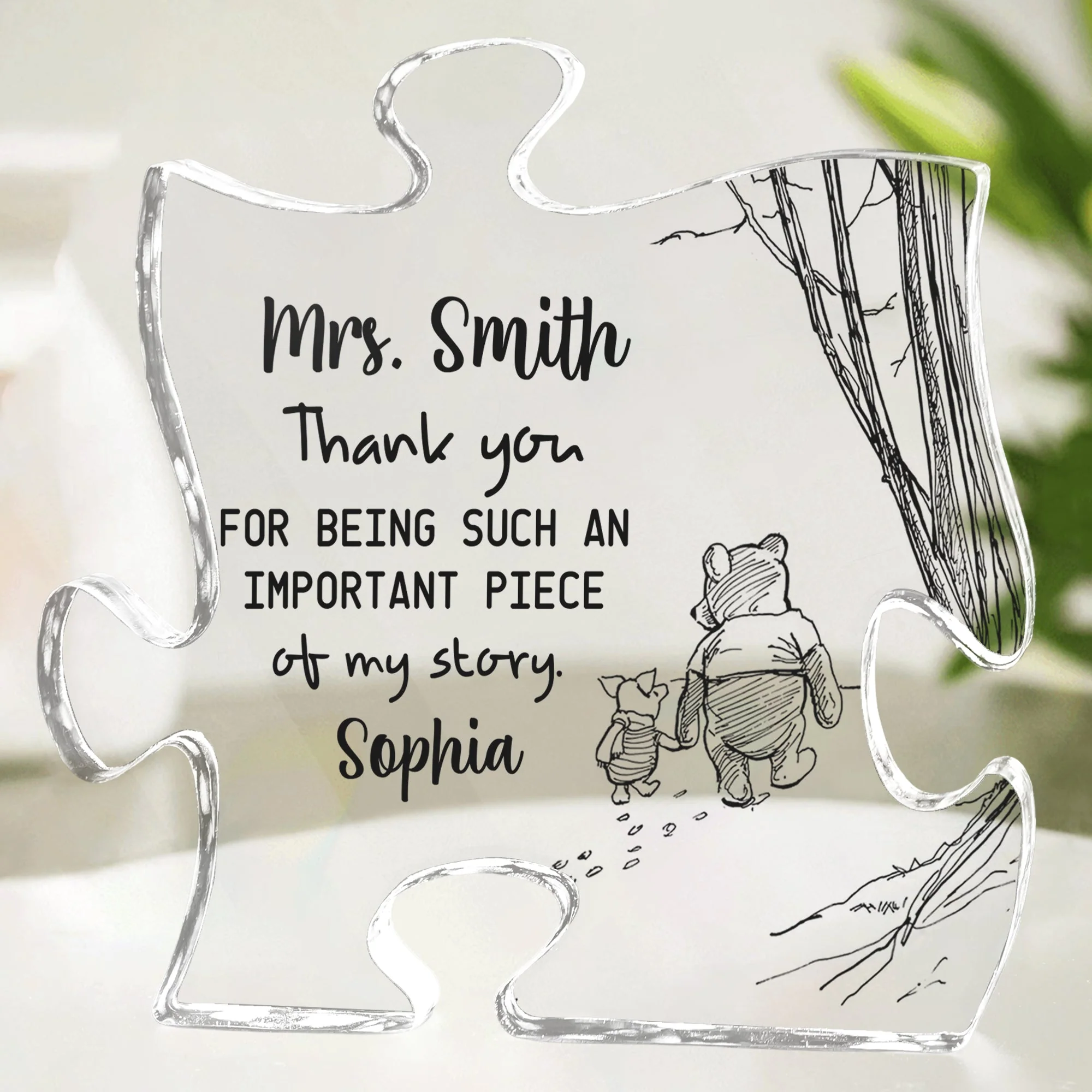 Never Forget The Difference You Make - Personalized Acrylic Plaque - Thank You Gifts For Teacher