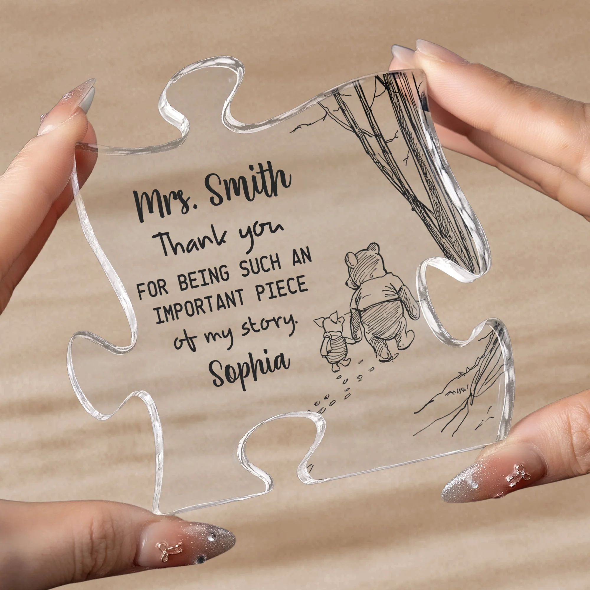 Never Forget The Difference You Make - Personalized Acrylic Plaque - Thank You Gifts For Teacher - Image 3