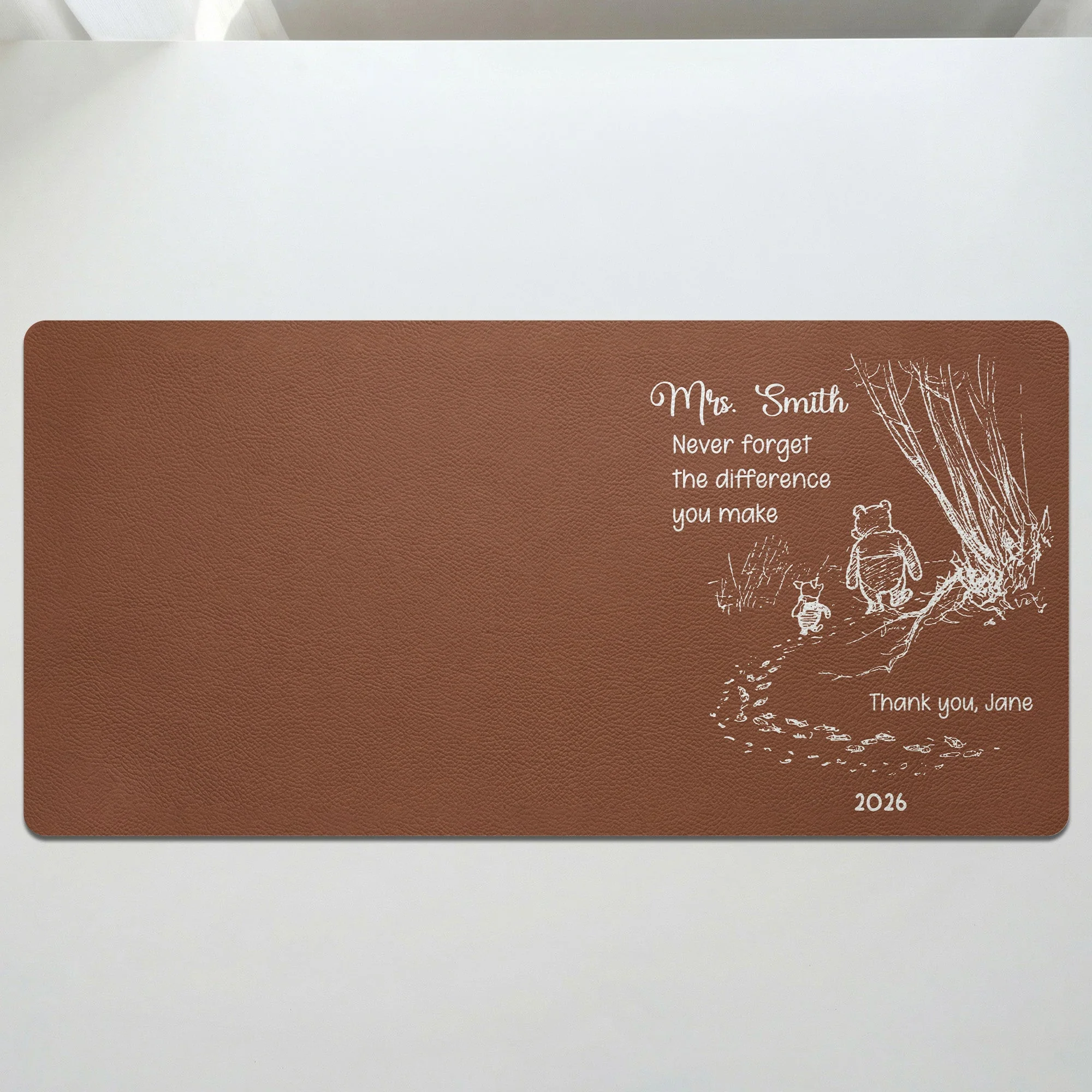 Never Forget The Difference You Make - Personalized Desk Mat - Thank You Gifts For Teacher - DSNY - Image 2