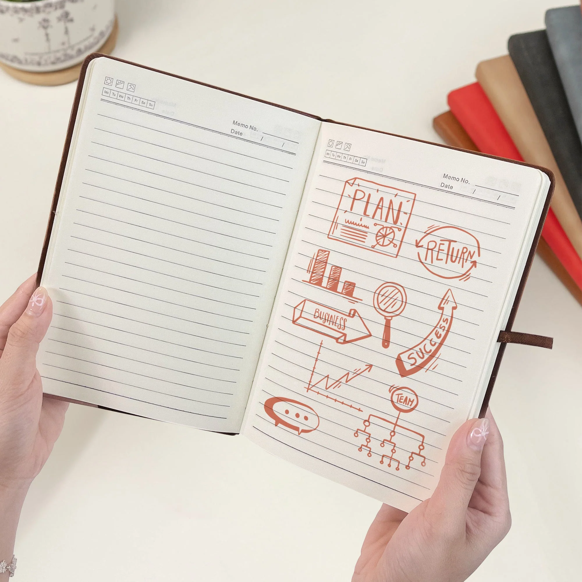Never Forget The Difference You Make - Personalized Leather Cover Notebook - Thank You Gifts For Teacher - Image 3