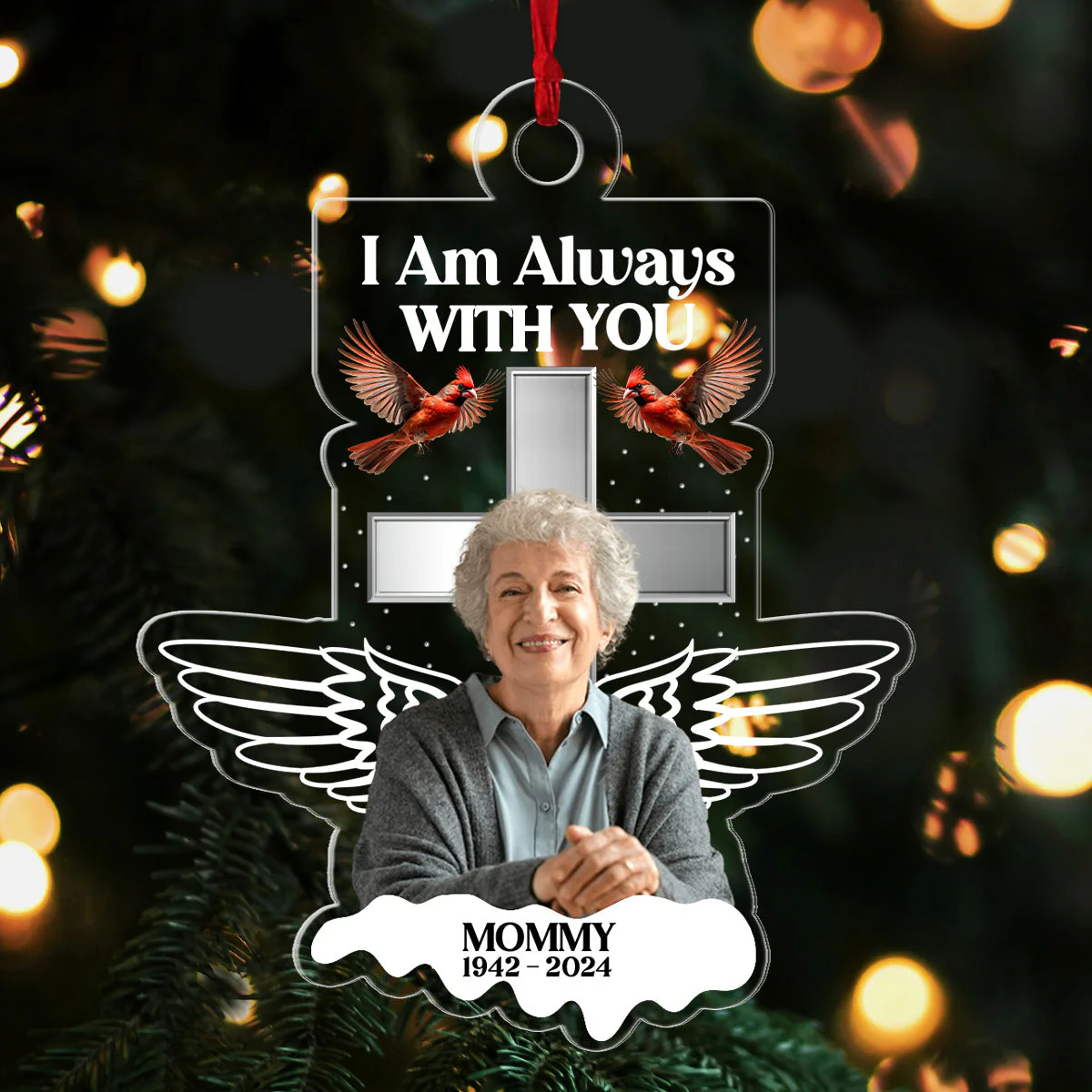 Always With You Family - Personalized Memorial Photo Ornament NL122