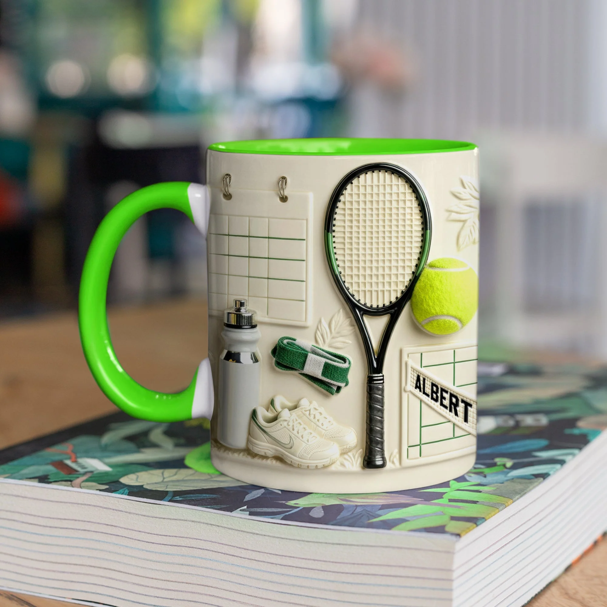 Match Day Tennis - Personalized Accent Mug - Gift For Tennis Lovers NL122 - Image 3