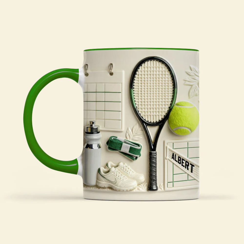 Match Day Tennis - Personalized Accent Mug - Gift For Tennis Lovers NL122 - Image 4