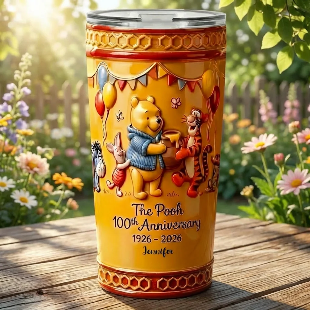 DSNY Honey Bear 100th Anniversary Together - Personalized Tumbler - Gift For Movie Fans NL122 - Image 2