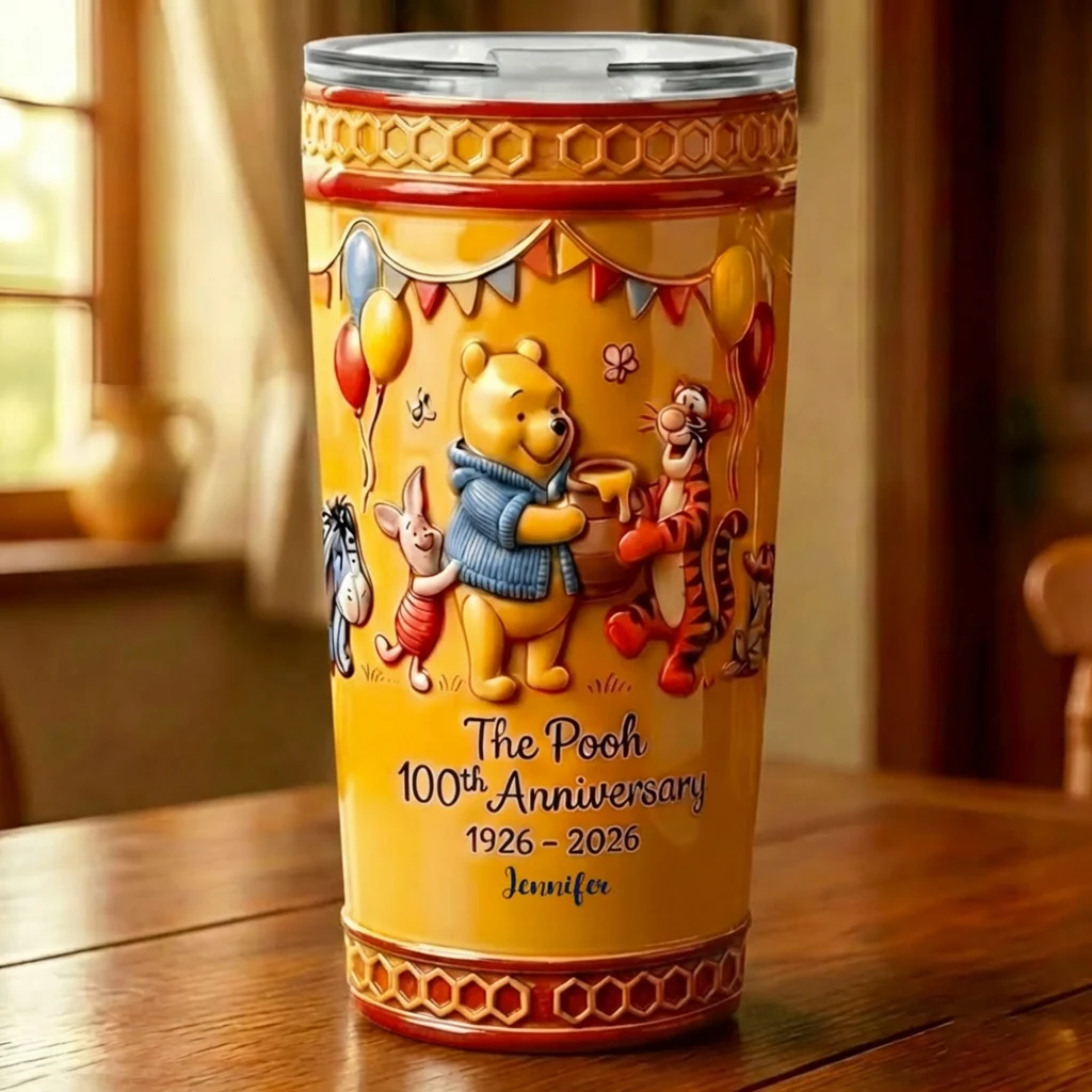 DSNY Honey Bear 100th Anniversary Together - Personalized Tumbler - Gift For Movie Fans NL122 - Image 3
