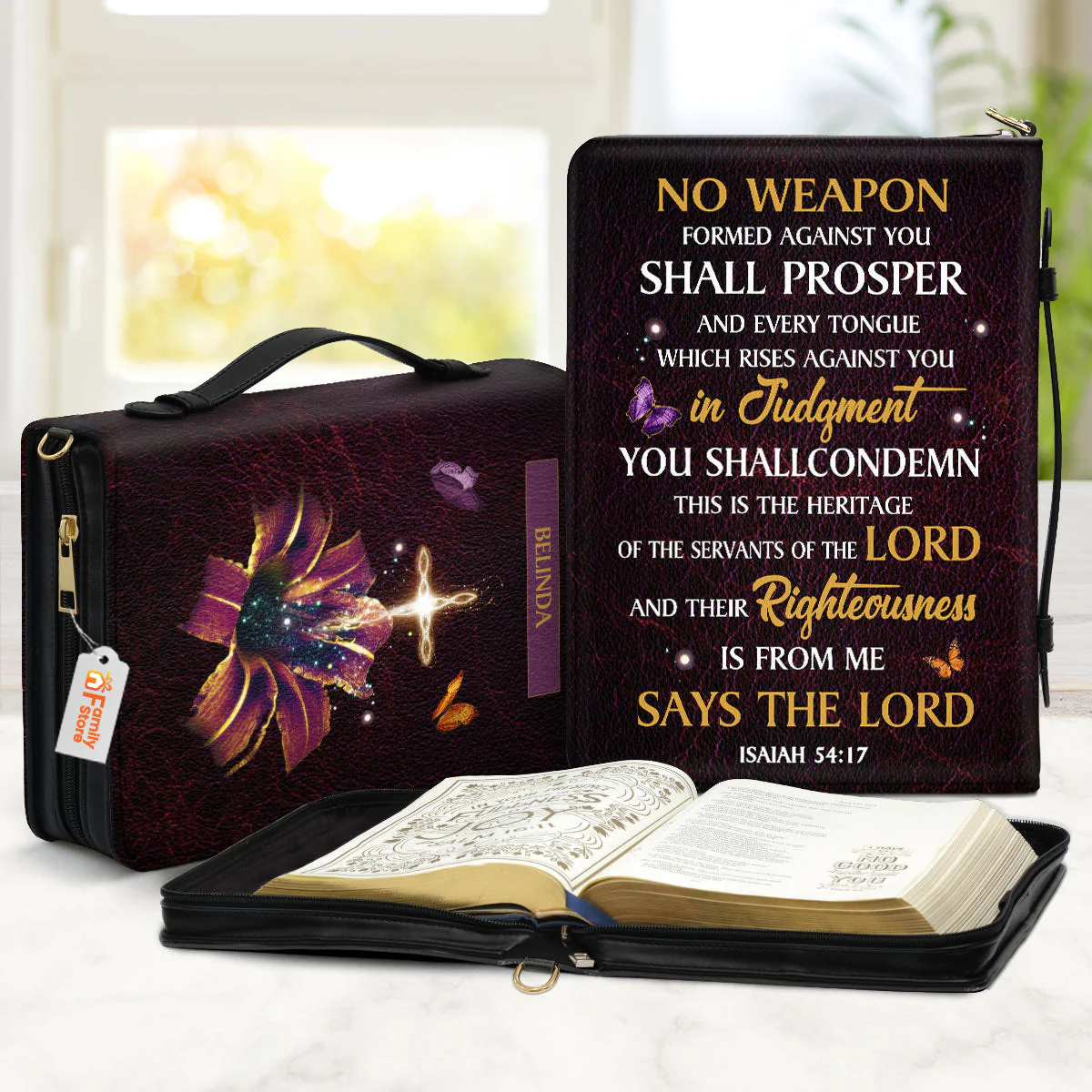 No Weapon Formed Against You Shall Prosper - Thoughtful Gift For Christians - Personalized Bible Covers - AT4080723 - Image 2