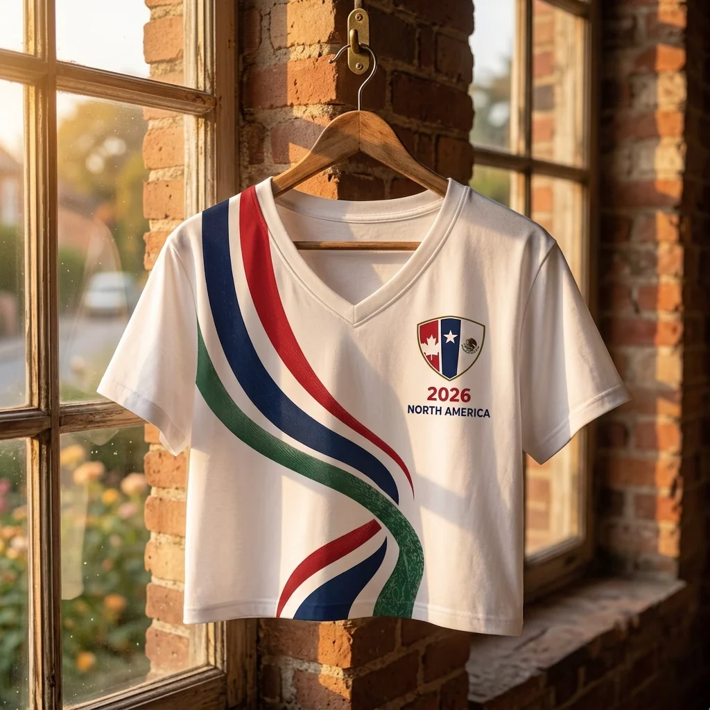 North America 2026 Host Combined Flags - Personalized Croptop Jersey - Gift For Football Lovers, Sports Fans - Image 3