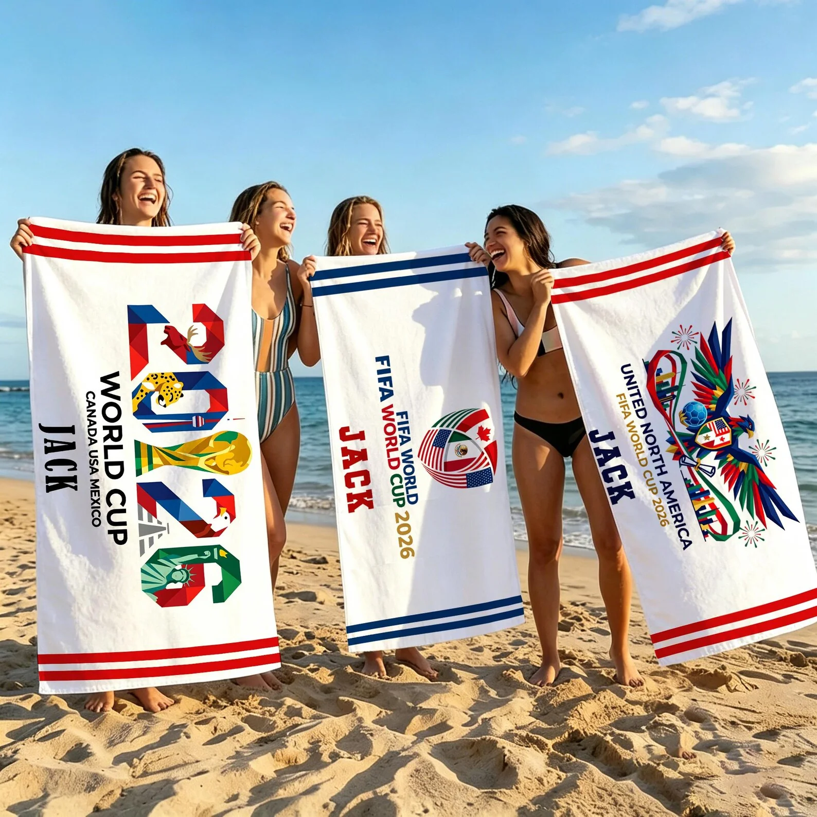 North America Global Soccer 2026 - Personalized Beach Towel - Gift For Sports Fans - Image 6