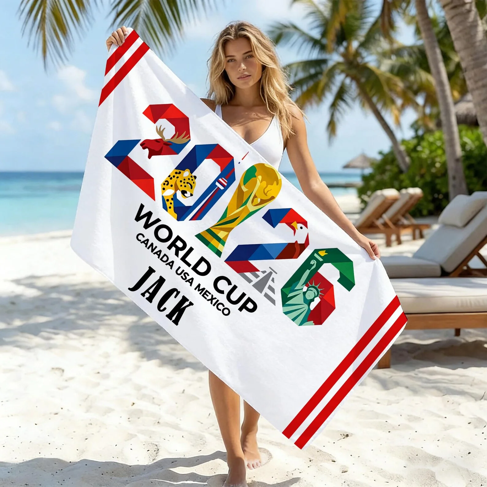 North America Global Soccer 2026 - Personalized Beach Towel - Gift For Sports Fans - Image 8
