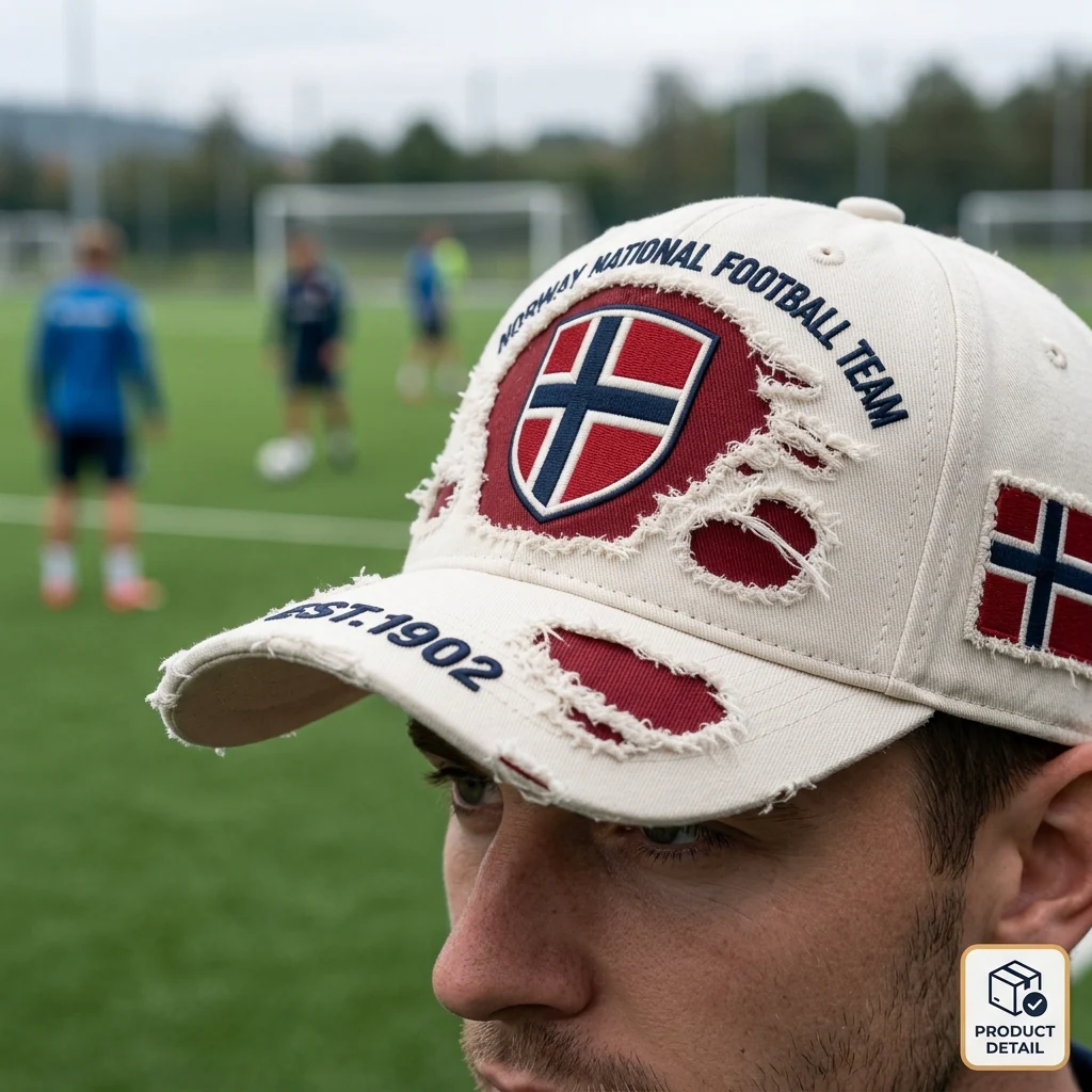 Norway National Football Team Distressed - Classic Cap - Gifts For Football Lovers, Sports Fans - Image 4