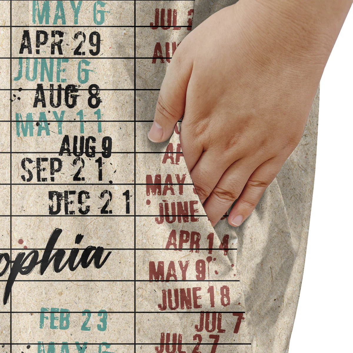 Nostalgic Library Card Due Date Stamp - Personalized Sleep Tee - Image 5