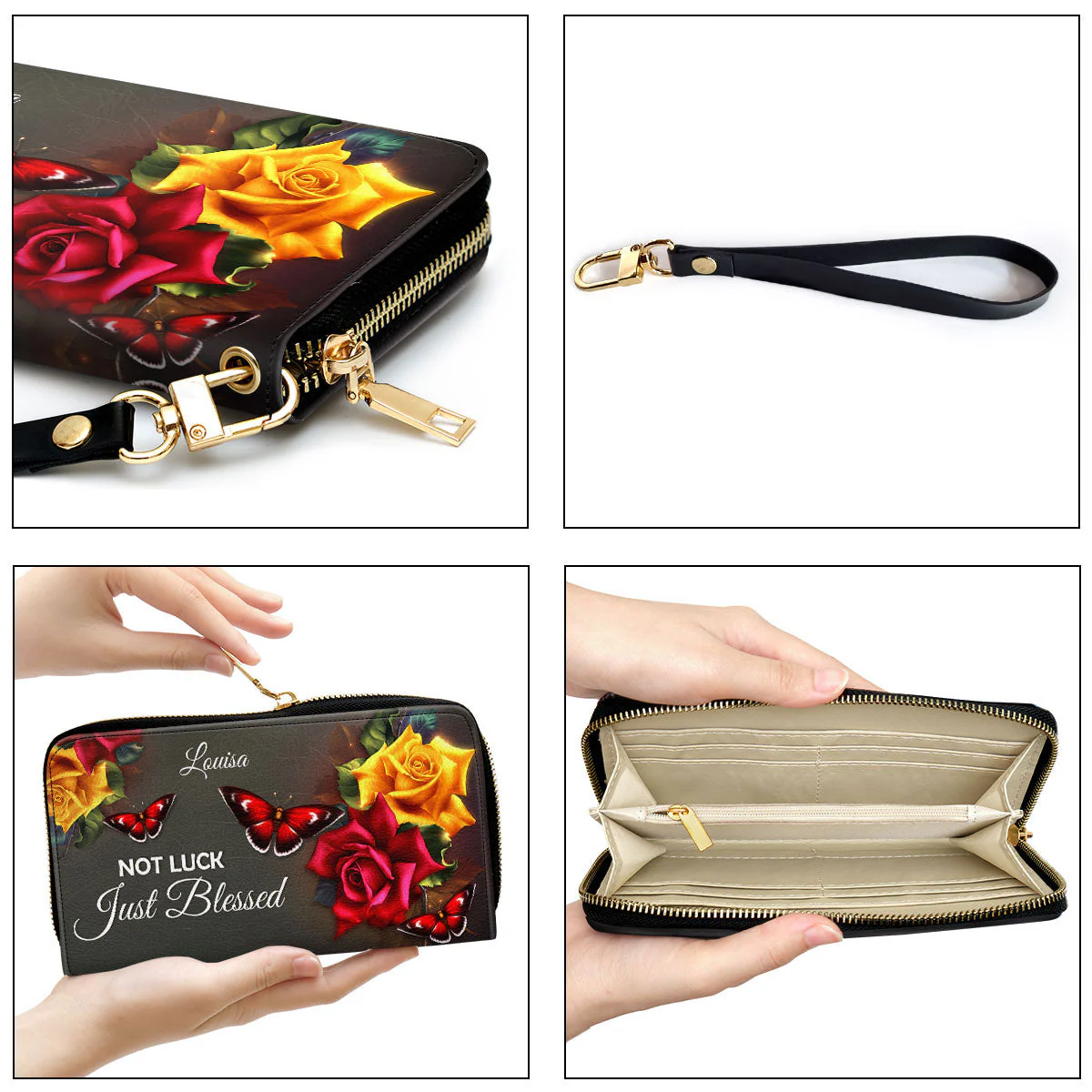Not Luck, Just Blessed - Beautiful Personalized Leather Long Wallets - AT4081324 - Image 7