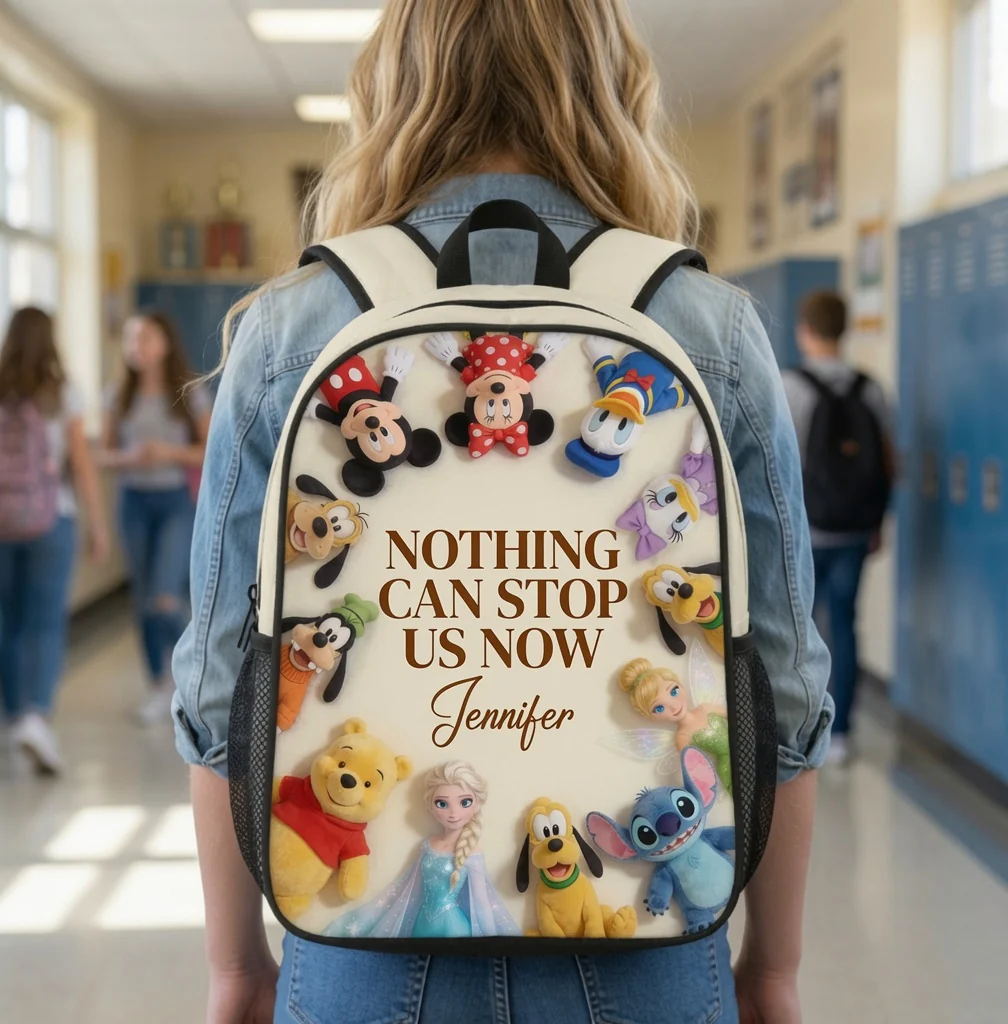 Nothing Can Stop Us Now -  Personalized Backpack, Lunch Bag, Pencil Case & Water Bottle - Back to School Gift - DSNY - Image 2