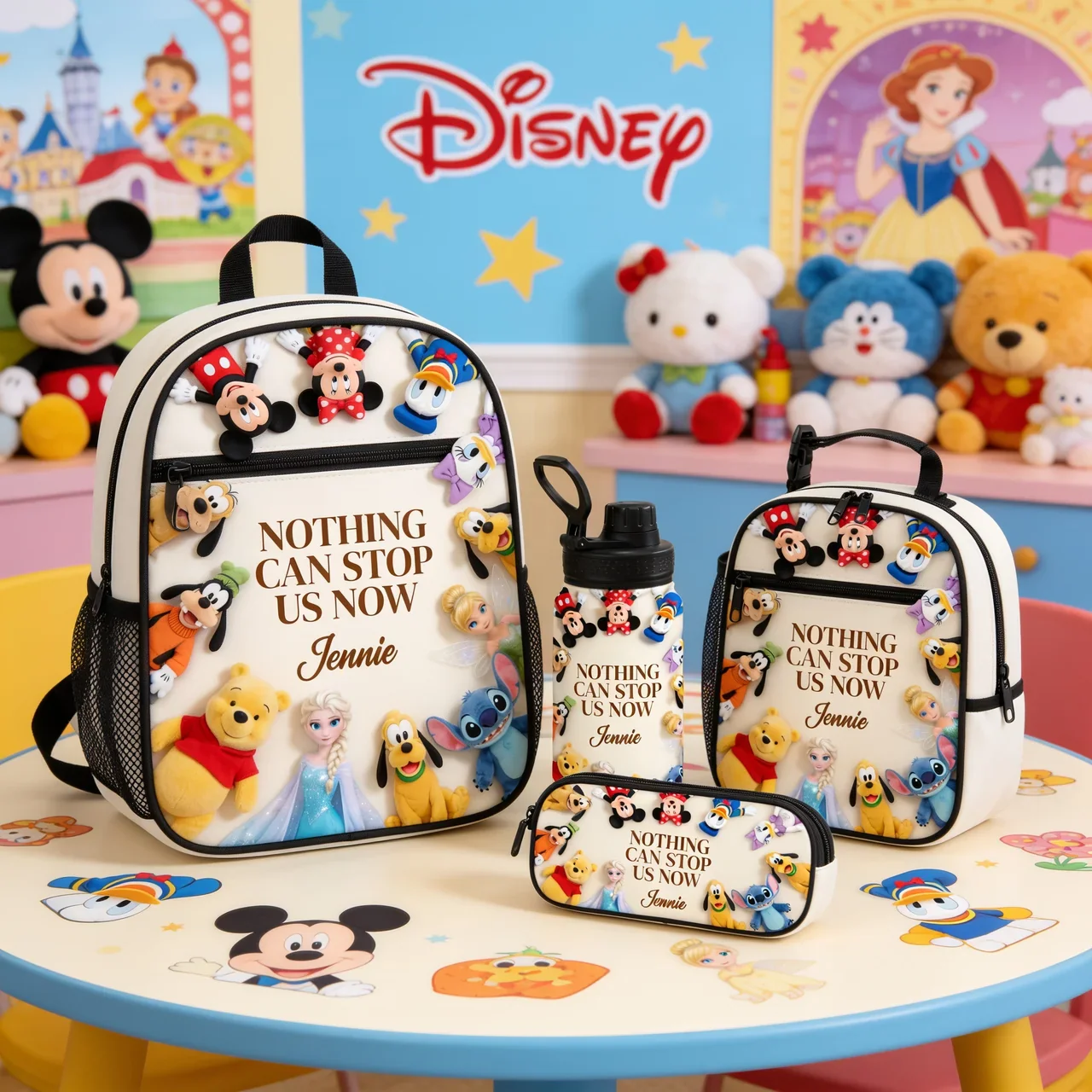 Nothing Can Stop Us Now -  Personalized Backpack, Lunch Bag, Pencil Case & Water Bottle - Back to School Gift - DSNY - Image 4