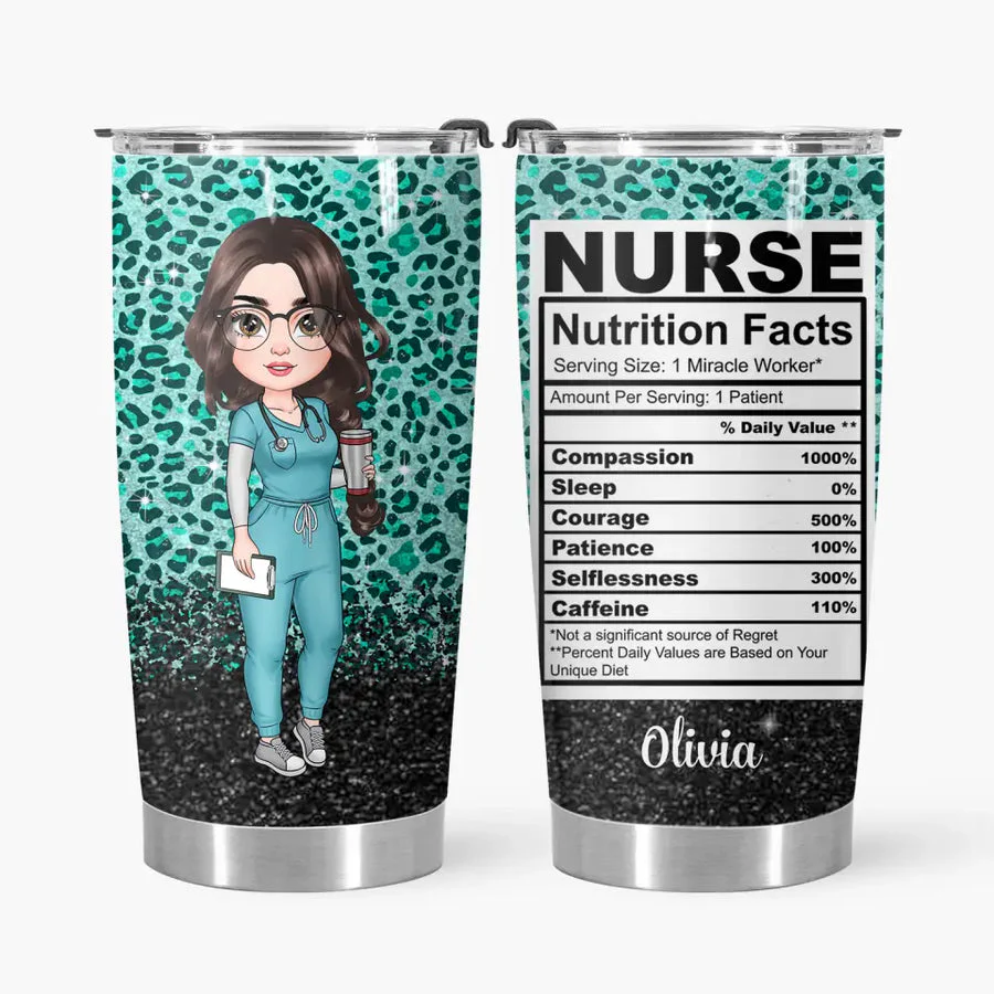 Nurse Nutrition Facts - Personalized Tumbler - Gift For Nurse | NR4 HH01