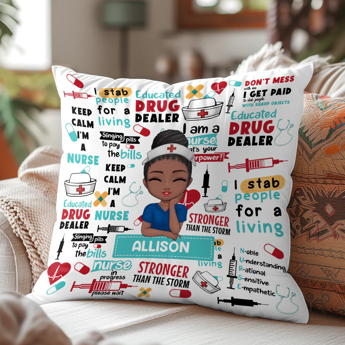 Nurse - Personalized Pillow - Gift For Nurse - Image 3