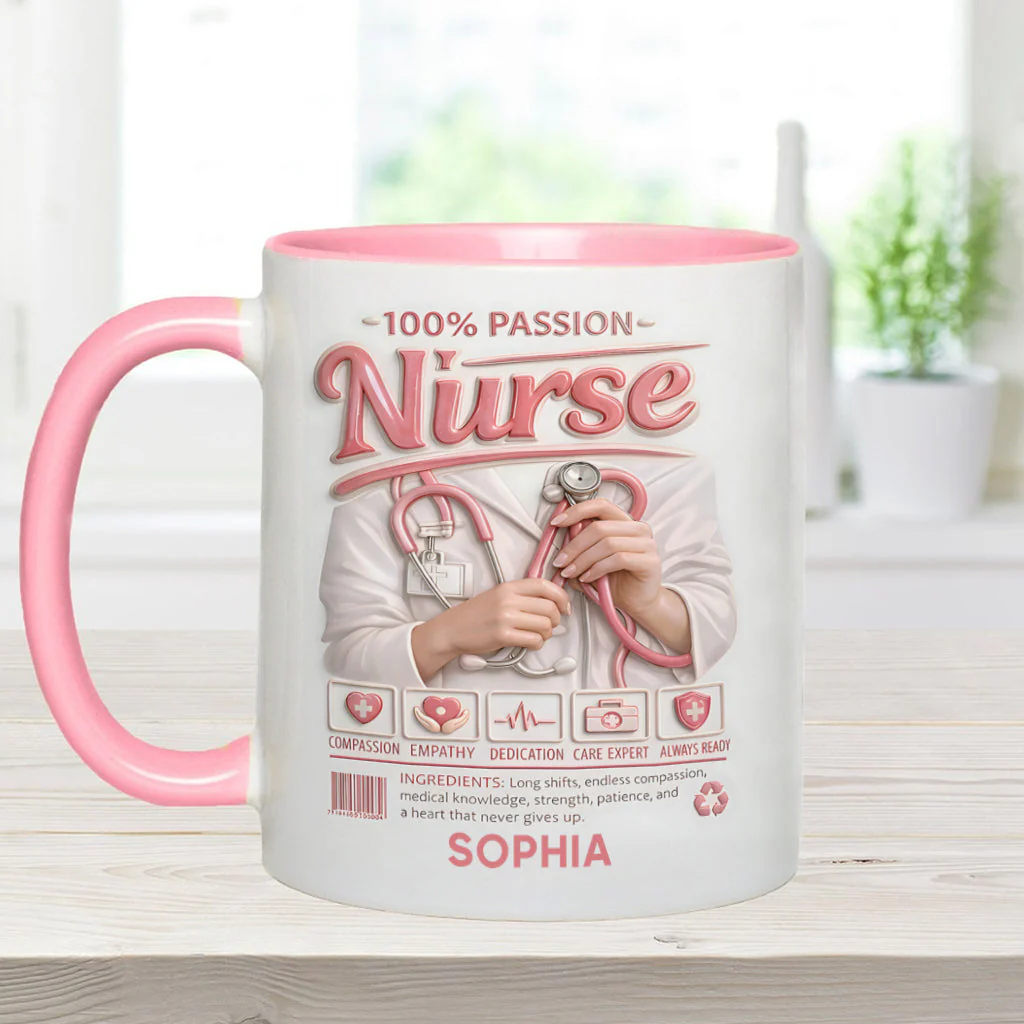 Nurse Portfolio - Personalized Accent Mug - Gift For Nurse - Image 13