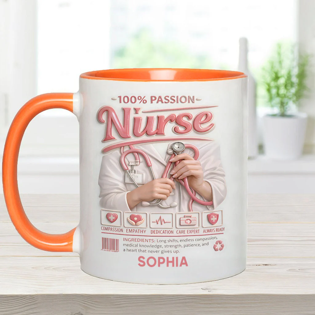 Nurse Portfolio - Personalized Accent Mug - Gift For Nurse - Image 9