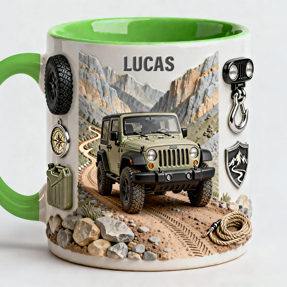 Off-Road Adventure - Personalized Accent Mug - Gift For Off-Road Lovers | NL122 - Image 3
