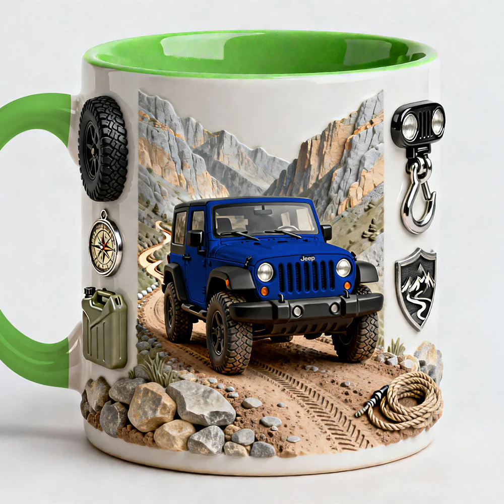Off-Road Adventure - Personalized Accent Mug - Gift For Off-Road Lovers | NL122 - Image 4