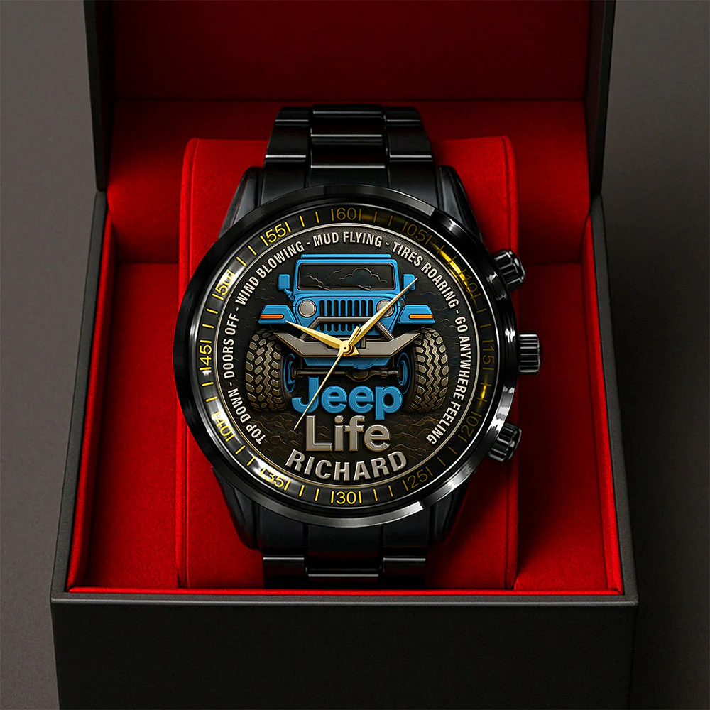 Off-road Car - Personalized Hand Watch - Gift For Men, Off-road Lovers - Image 5
