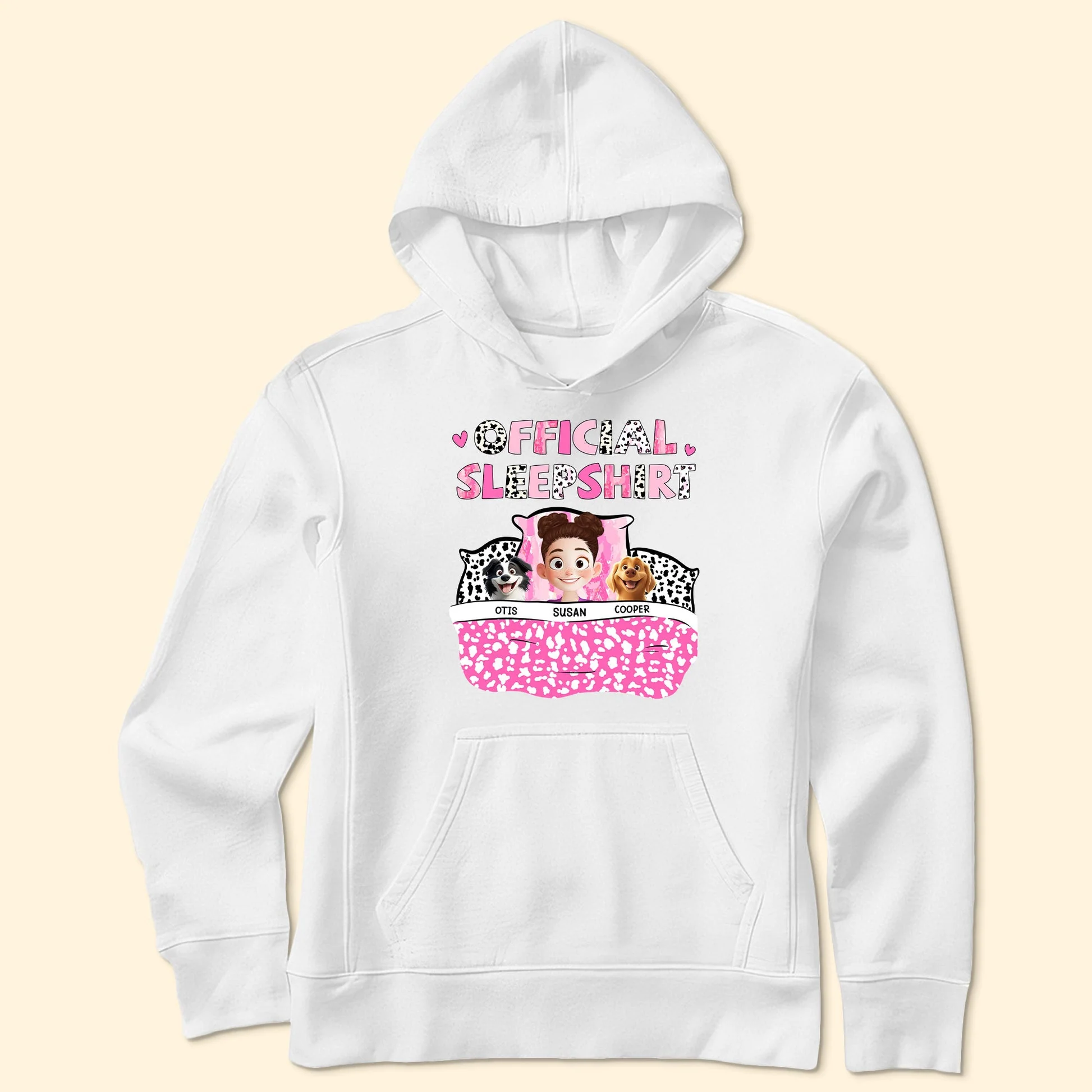 Official Sleepshirt Girl And Fur Babies - Personalized Shirt - Gift for Pet Owners, Pet Lovers, Dog Mom, Cat Mom | CLP15 NH96 - Image 4