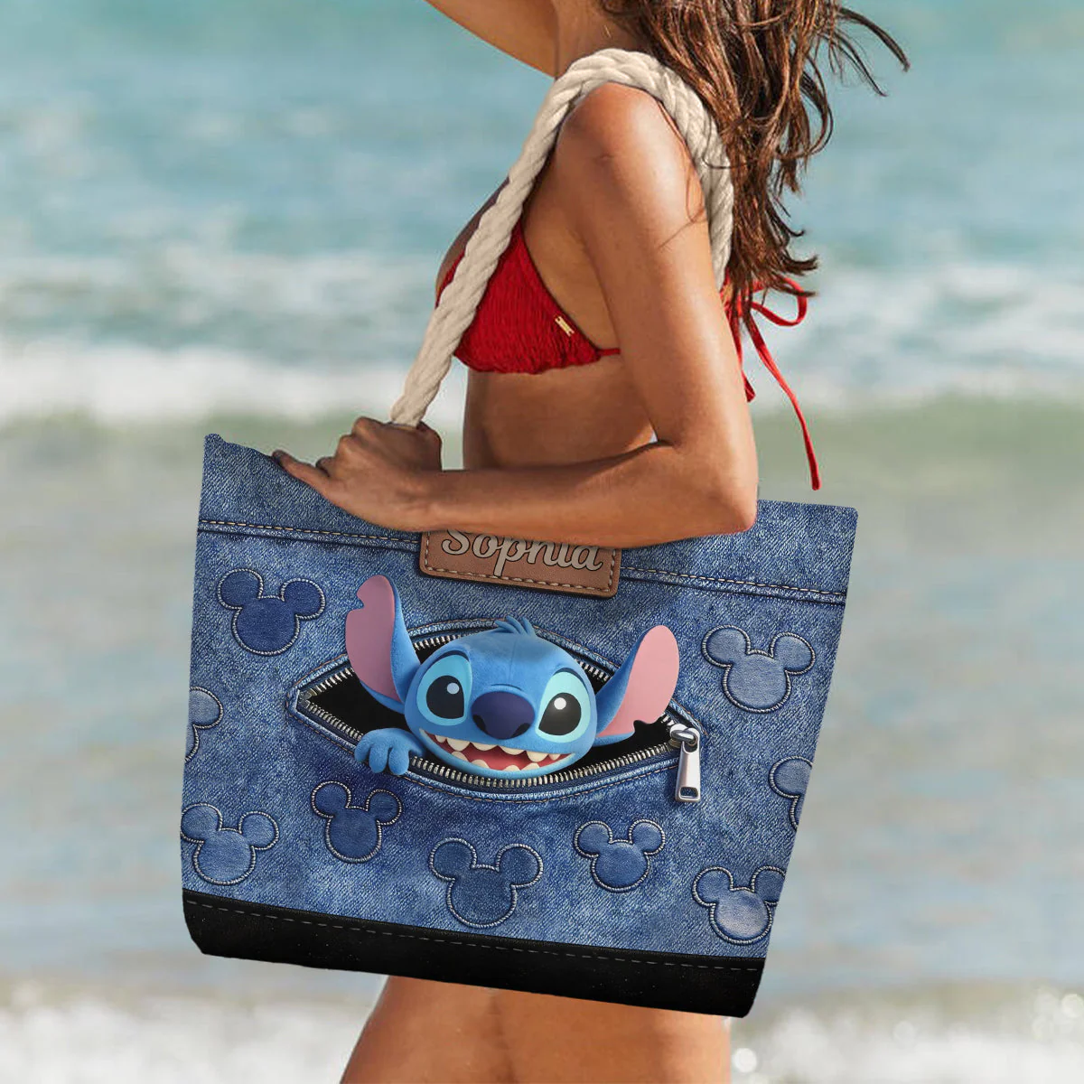 Ohana Means Family - Personalized Beach Bag - Vacation Gift For Movie Fans - Sti - Image 2