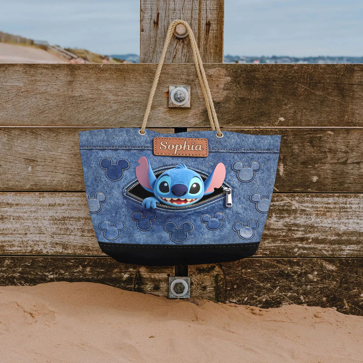 Ohana Means Family - Personalized Beach Bag - Vacation Gift For Movie Fans - Sti - Image 5