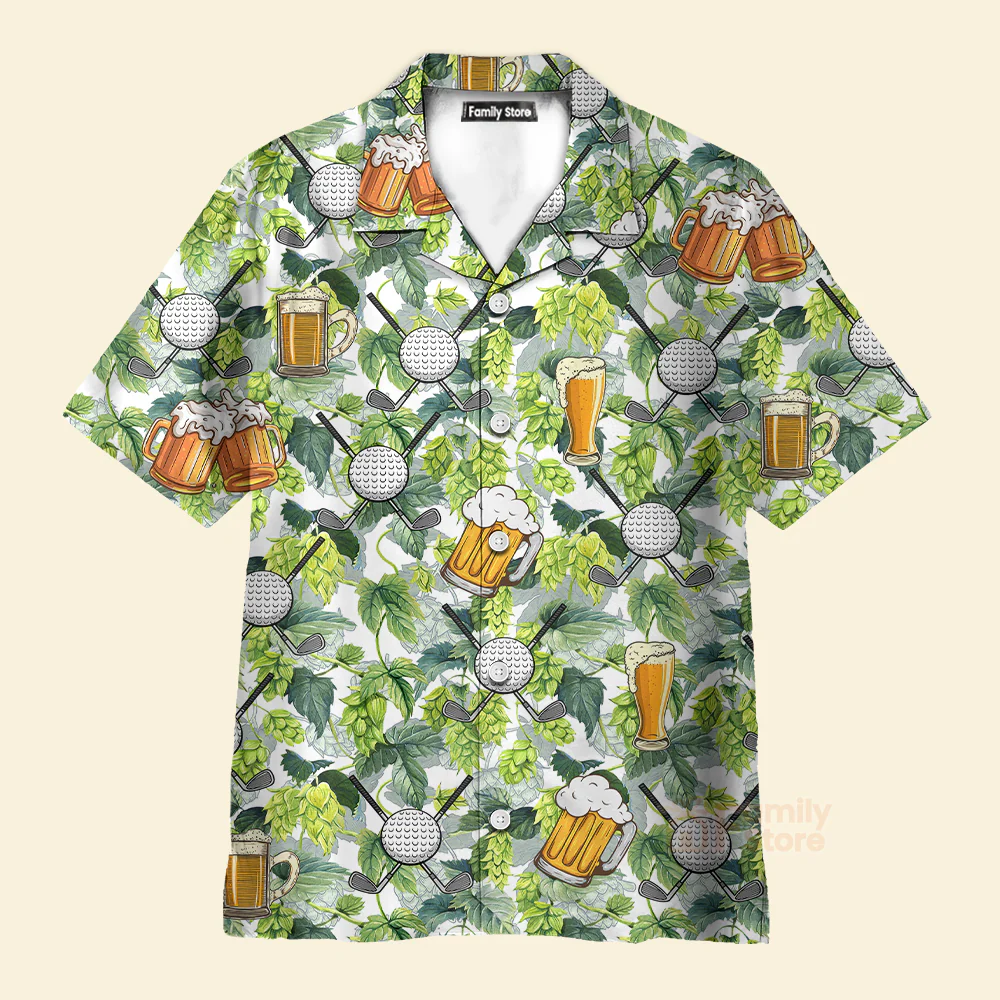 Oktoberfest Golf And Beer Aloha - Hawaiian Shirts - Image 3