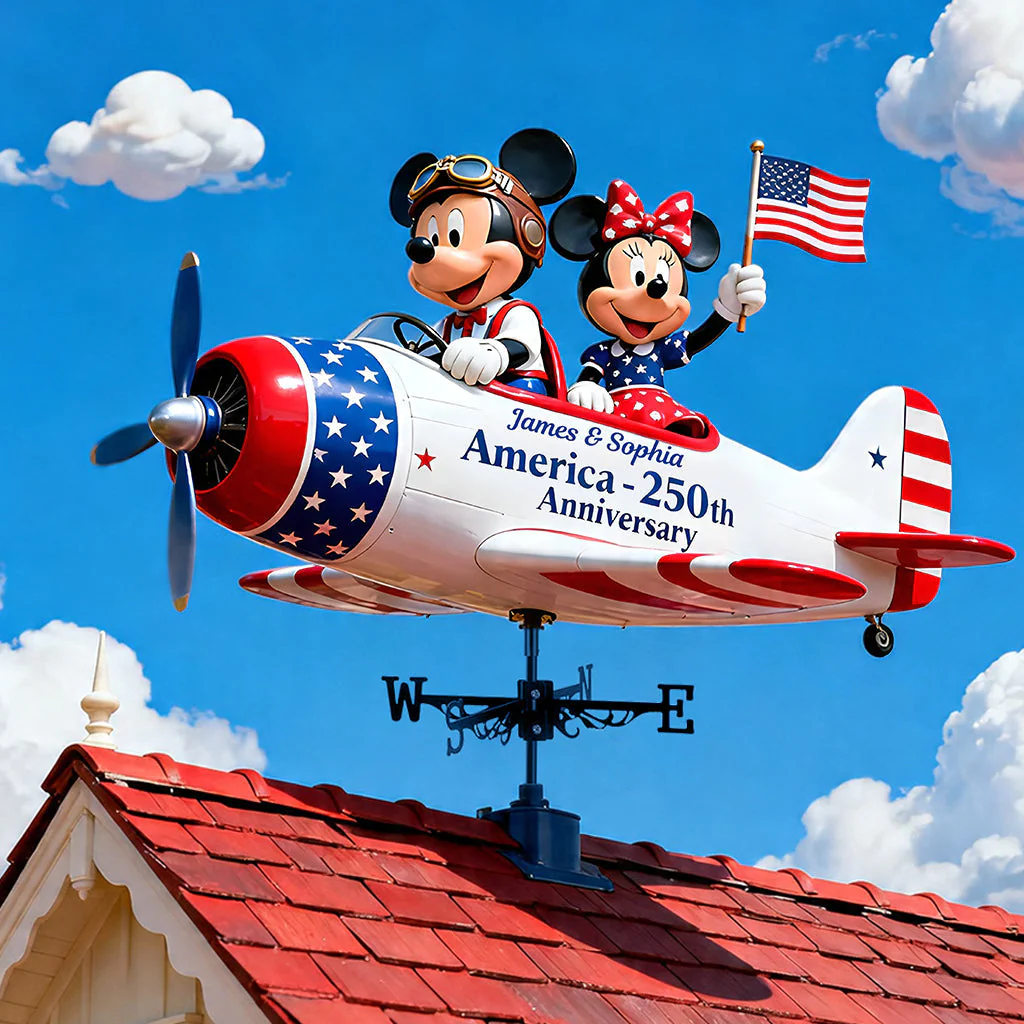 MkMo Celebrate 250 Years Of America - Personalized Weather Vane - Gift For Family, Patriots