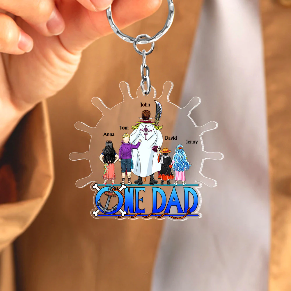 OnPi Pirate Adventure Best Dad In The Ocean - Personalized Acrylic Keychain - Gift For Dad, Fathers Day - CL11 NA94 - Image 2