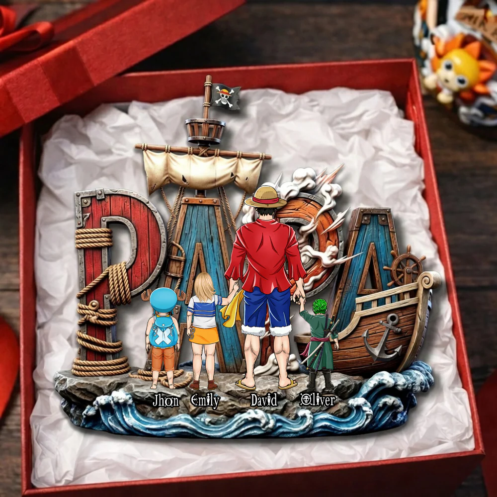 OnPi Adventure Crew Dad - Personalized Shape Acrylic Plaque - Gift For Dad - Image 3