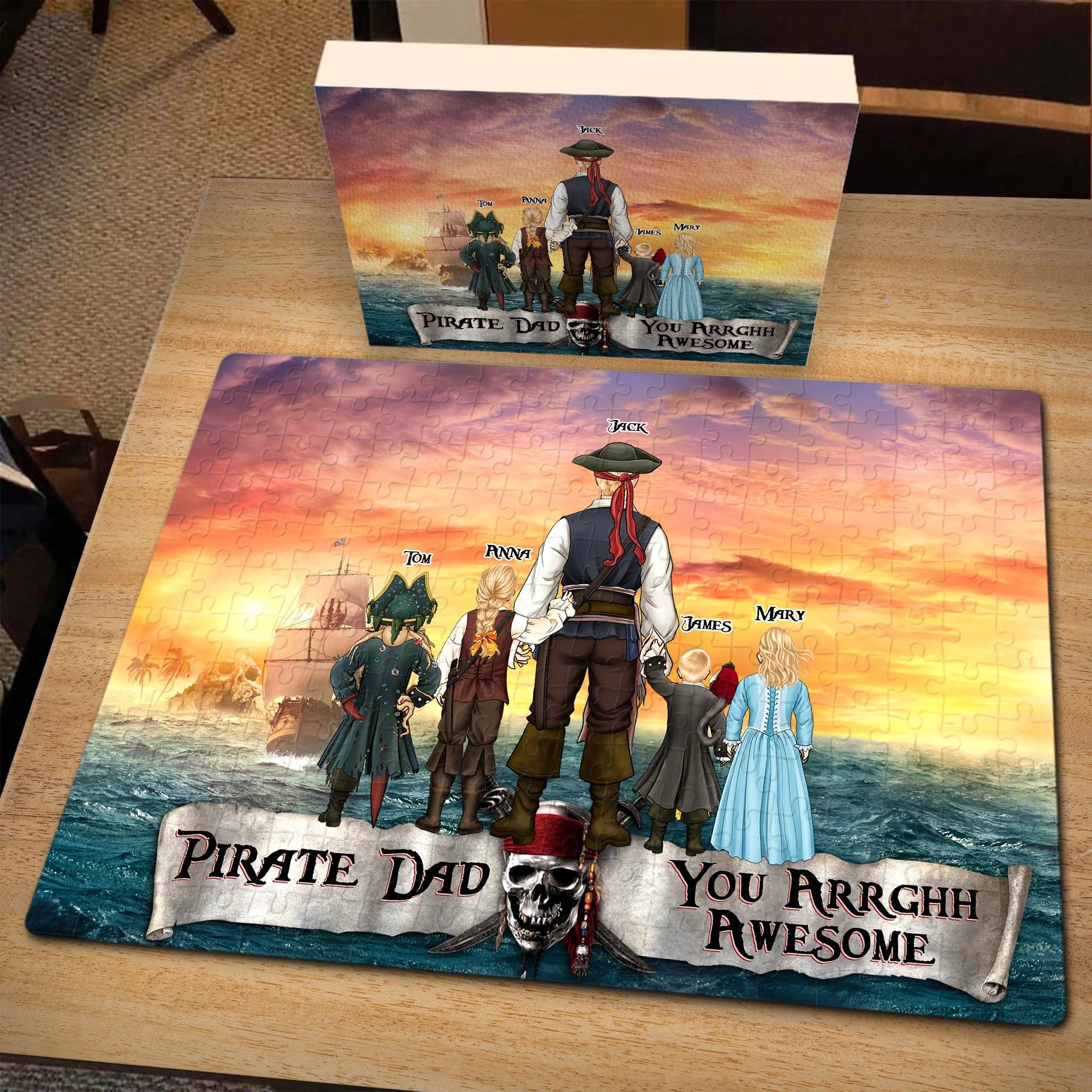 OnPi Best Pirate Adventure Dad Ever You Arrghh Awesome - Personalized Puzzle - Gift For Dad