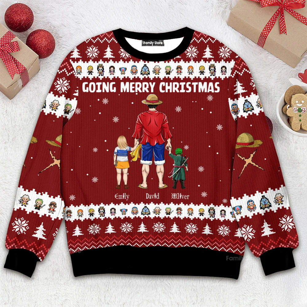 OnPi Going Merry Christmas - Personalized Ugly Christmas Sweater | CL11 NL122