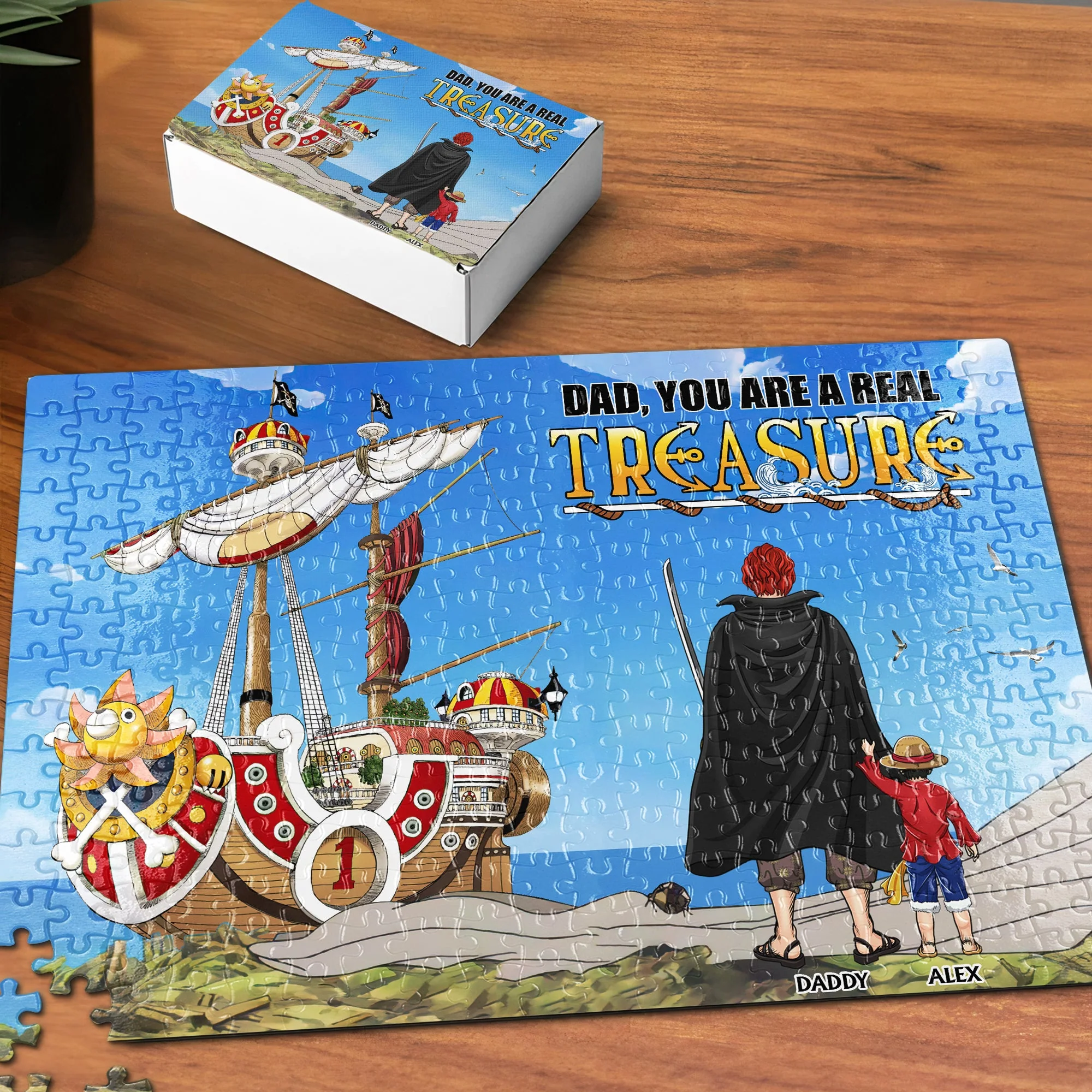 OnPi Pirate Adventure Dad You Are A Real Treasure - Personalized Puzzle - Gift For Dad - Image 2