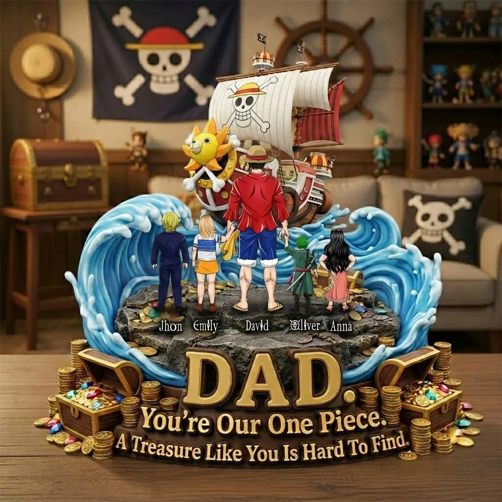 OnPi You're Our One Piece A Treasure Like You Is Hard To Find - Personalized Acrylic Plaque - Gift For Dad