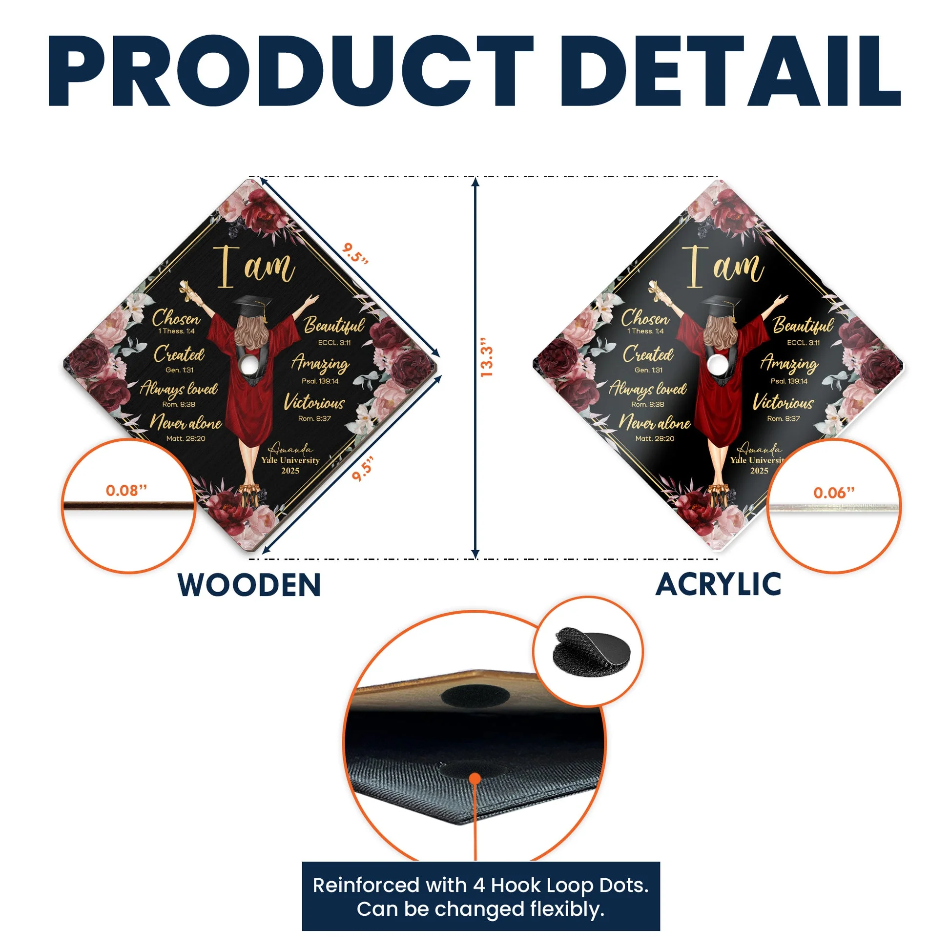 Onto The Next Chapter - Personalized Graduation Cap Topper | NA94 - Image 4
