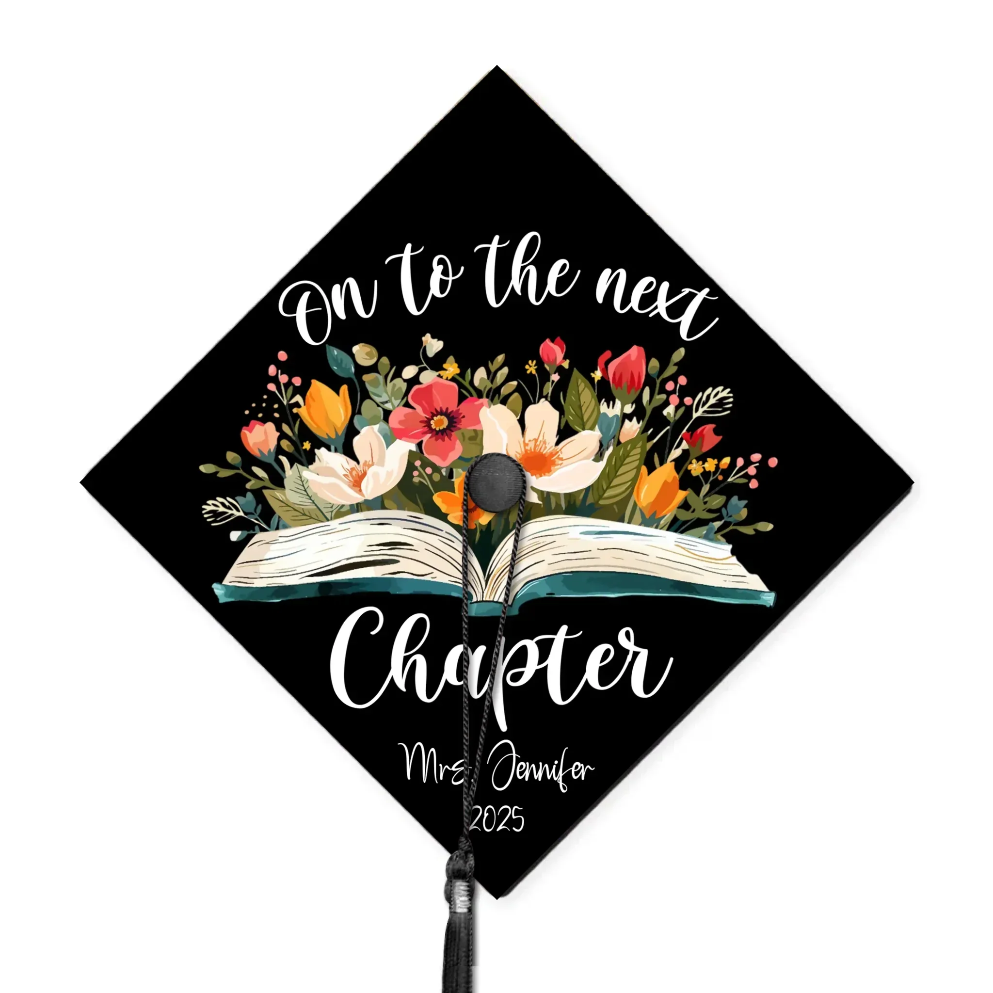 Onto The Next Chapter - Personalized Graduation Cap Topper | NA94 - Image 5