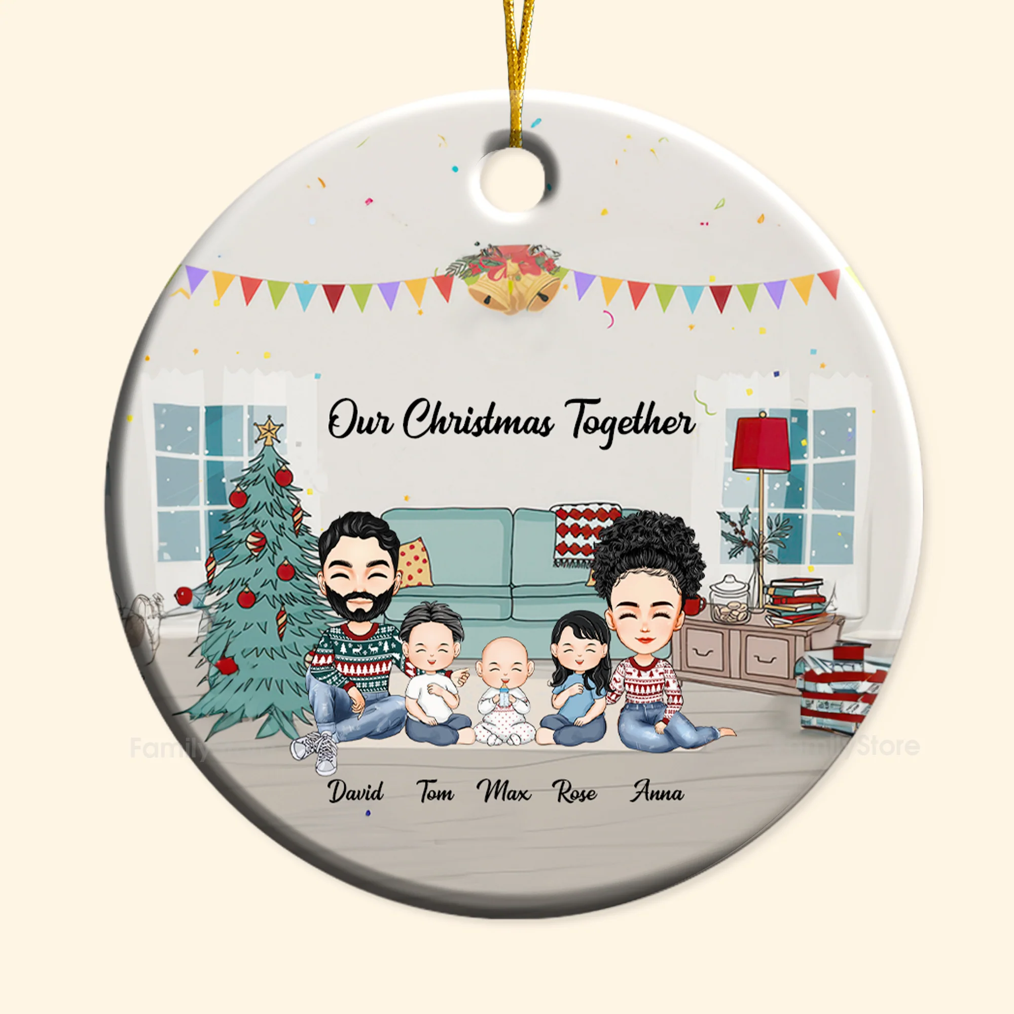 Our Christmas Together - Gift For Family - Personalized Ceramic Ornament - CL33 NA94 - Image 6