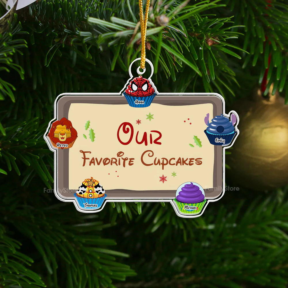 Our Favorite Cupcakes - Gift For Family - Personalized Acrylic Ornament - CL31 NA94 - Image 2