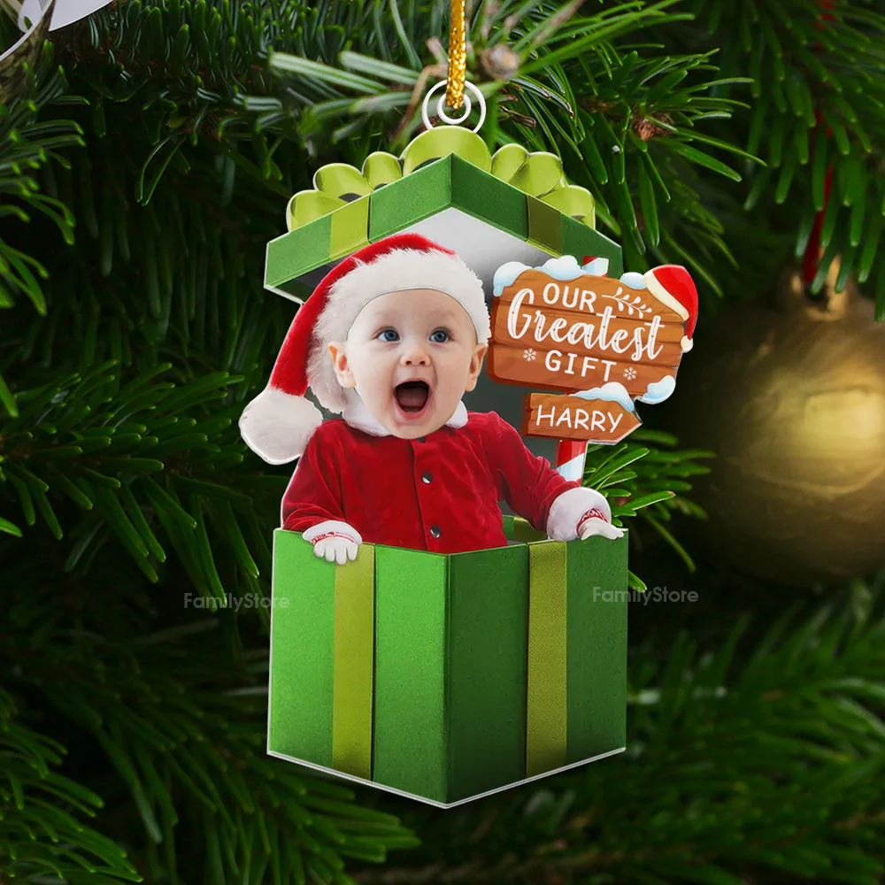 Our Greatest Gift - Gift For Family - Personalized Acrylic Ornament - Image 4