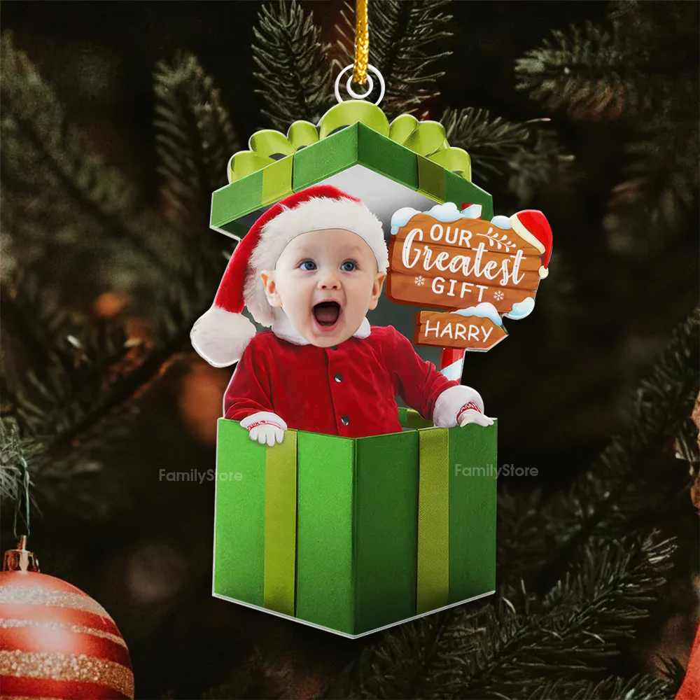 Our Greatest Gift - Gift For Family - Personalized Acrylic Ornament - Image 6