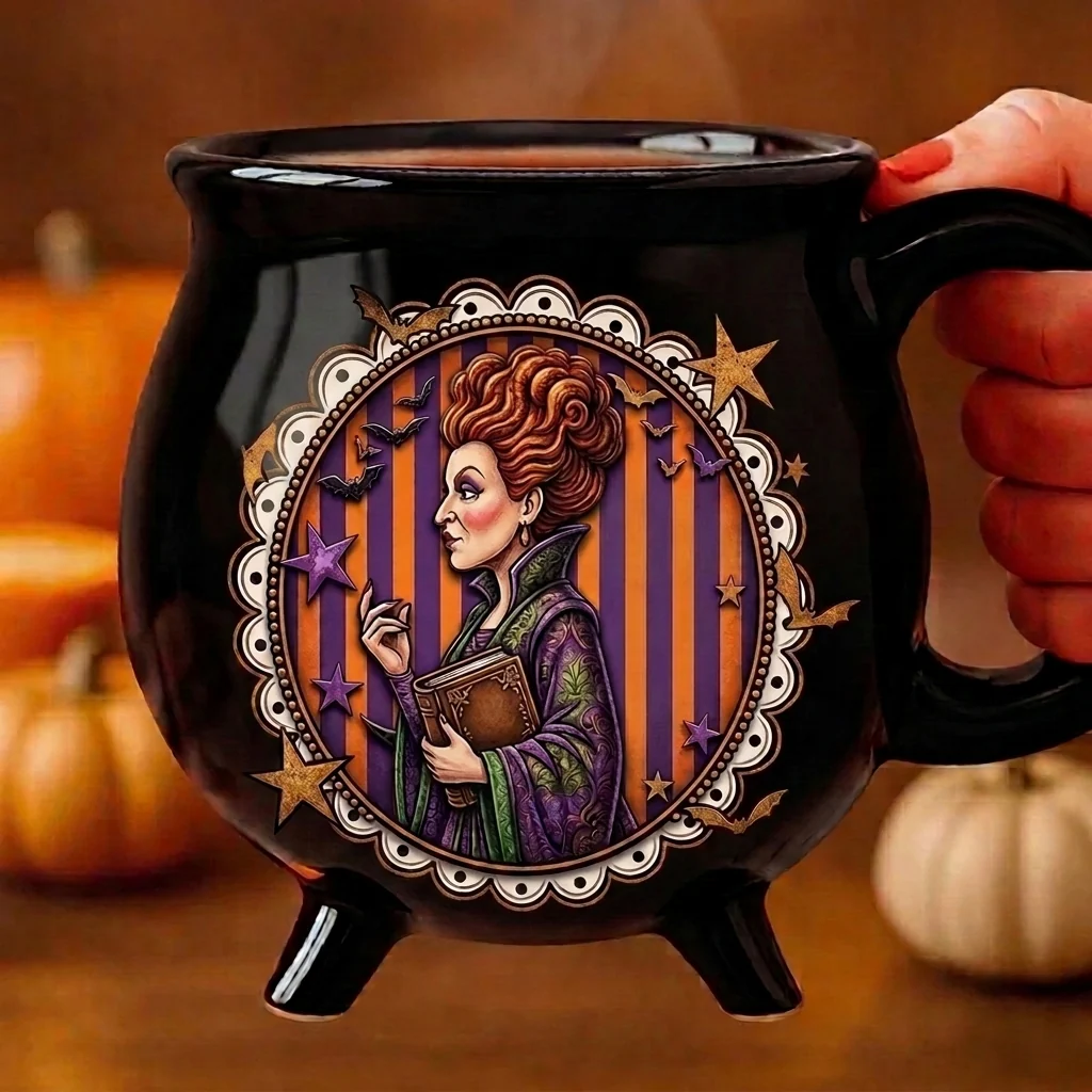Partners In Potions - Custom Witch Cauldron Coffee Mug - Personalized Halloween Witchy Gifts For Besties, Sisters, BFF, Family, Yourself - Image 4