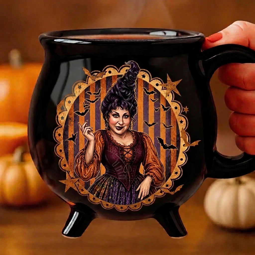 Partners In Potions - Custom Witch Cauldron Coffee Mug - Personalized Halloween Witchy Gifts For Besties, Sisters, BFF, Family, Yourself - Image 5