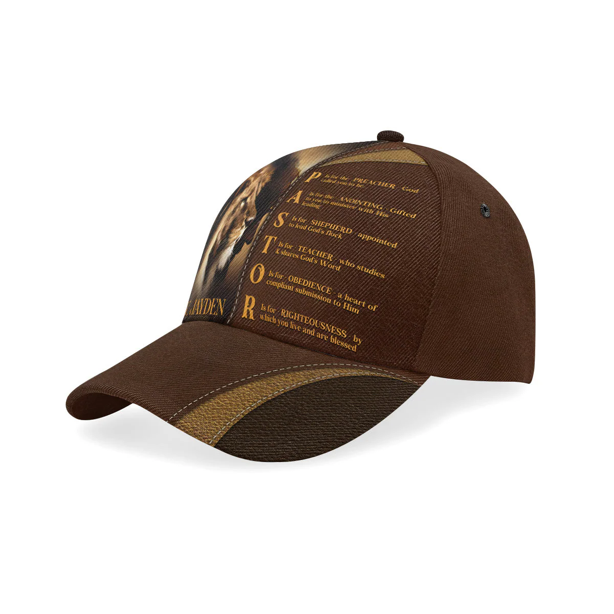 Pastor Preacher Anointing Shepherd Teacher Obedience Righteousness -Personalized Classic Cap - Image 2