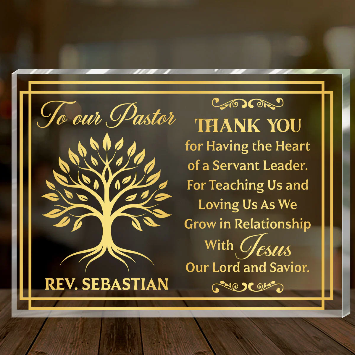 Pastor We Appreciate You - Personalized Acrylic Plaque TD118 - Image 4
