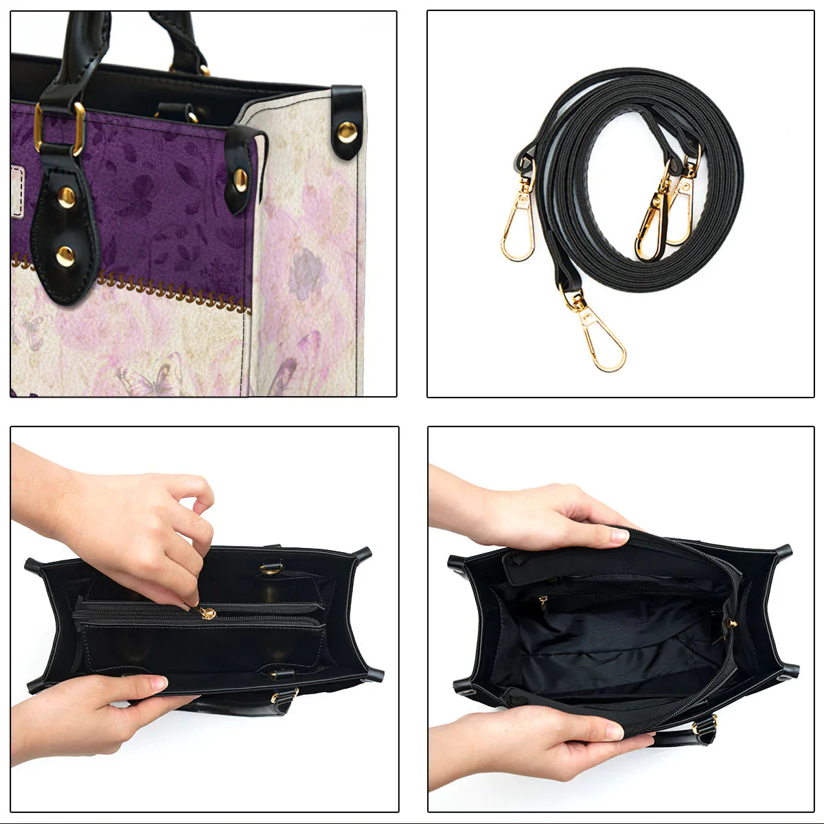 Patience Godness Faithfulness - Beautiful Personalized Leather Handbag - AT4081230 - Image 5