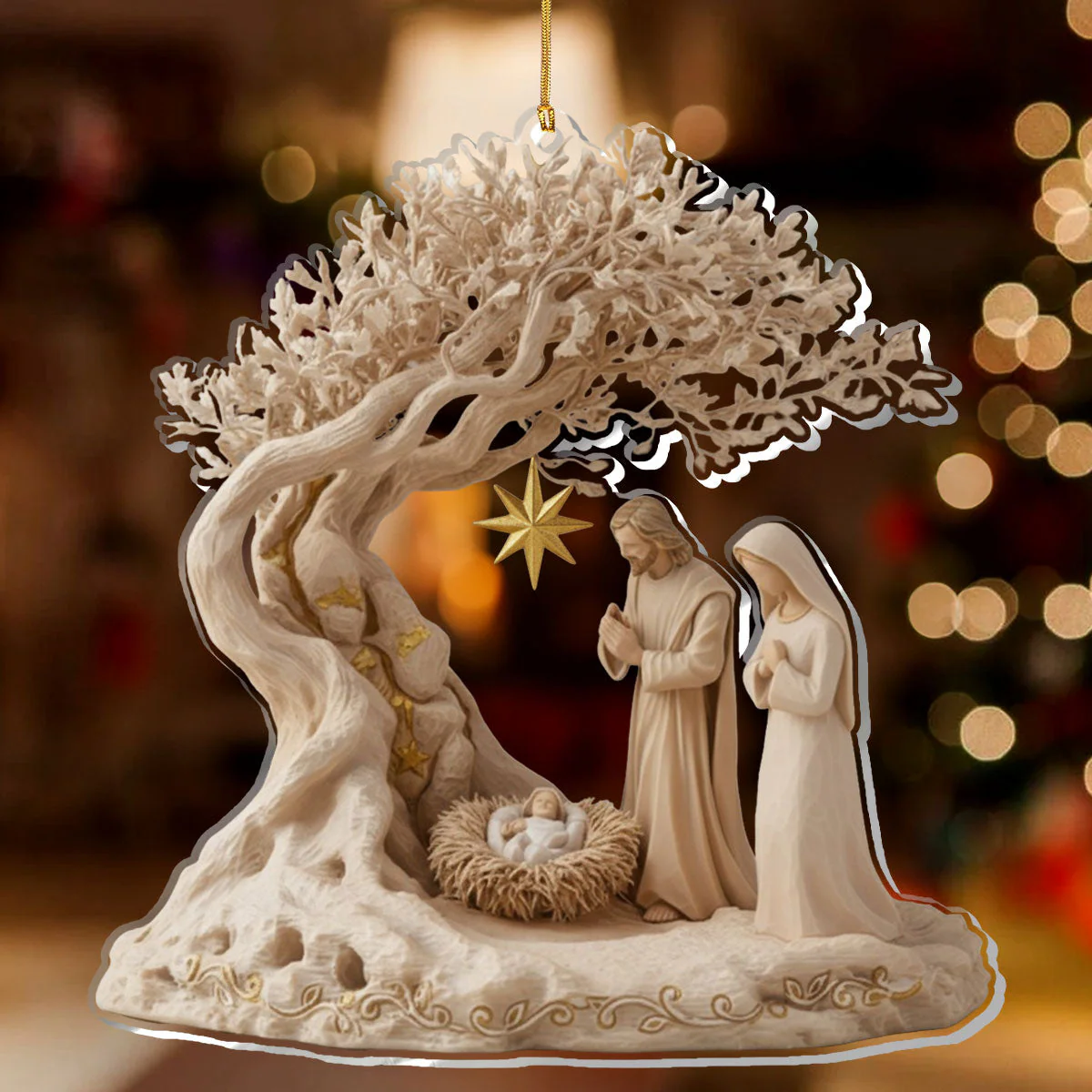 Peaceful Nativity - 1-Layer Acrylic Ornament HL128 - Image 2