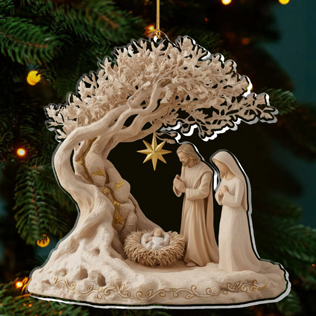 Peaceful Nativity - 1-Layer Acrylic Ornament HL128 - Image 3