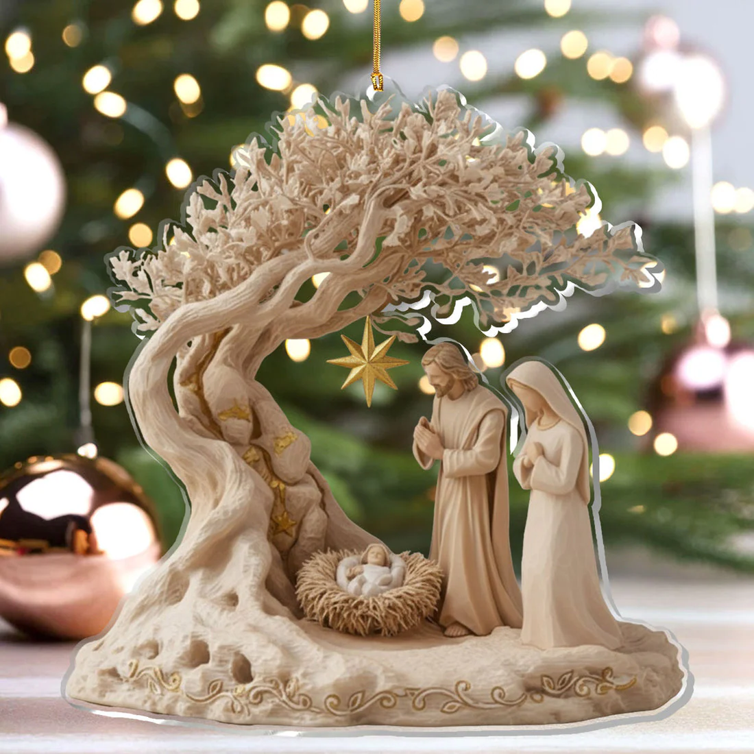 Peaceful Nativity - 1-Layer Acrylic Ornament HL128 - Image 4